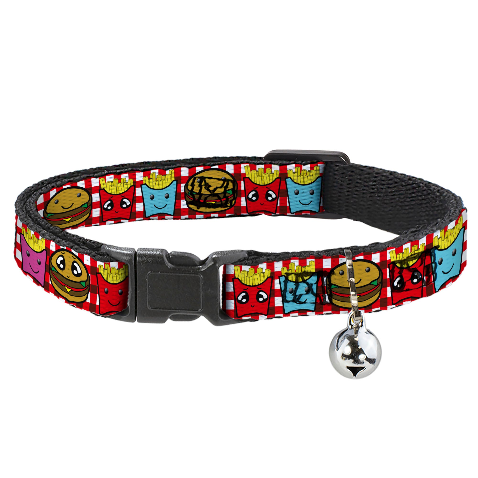 Cat Collar Breakaway - Burger & Fries Cartoon Breakaway Cat Collars Buckle-Down
