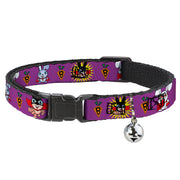 Cat Collar Breakaway - Bunny Superhero Purple Breakaway Cat Collars Buckle-Down