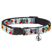Cat Collar Breakaway - Bunny Superhero Multi Pastel Breakaway Cat Collars Buckle-Down