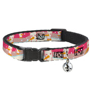 Cat Collar Breakaway - Block Penguins Mauve Breakaway Cat Collars Buckle-Down