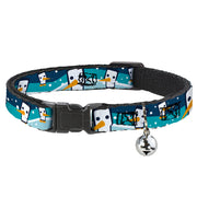 Cat Collar Breakaway - Block Penguins Navy Breakaway Cat Collars Buckle-Down