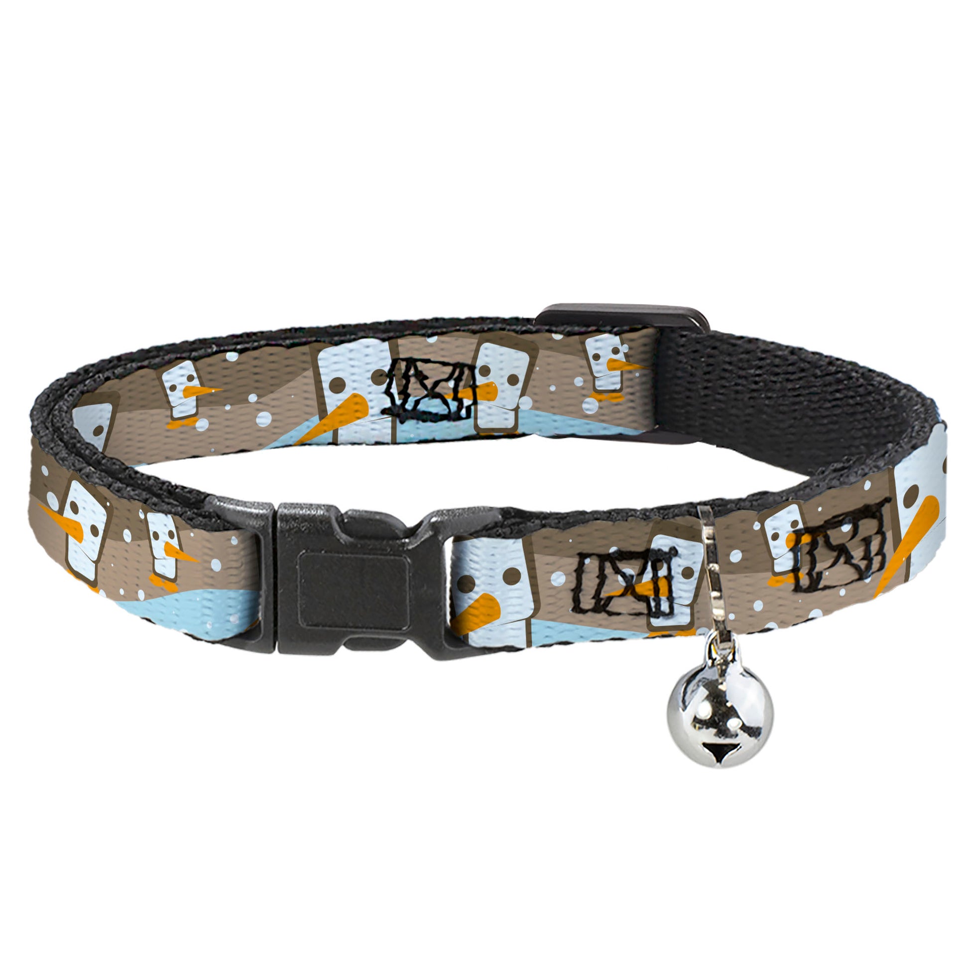 Cat Collar Breakaway - Block Penguins Tan Breakaway Cat Collars Buckle-Down