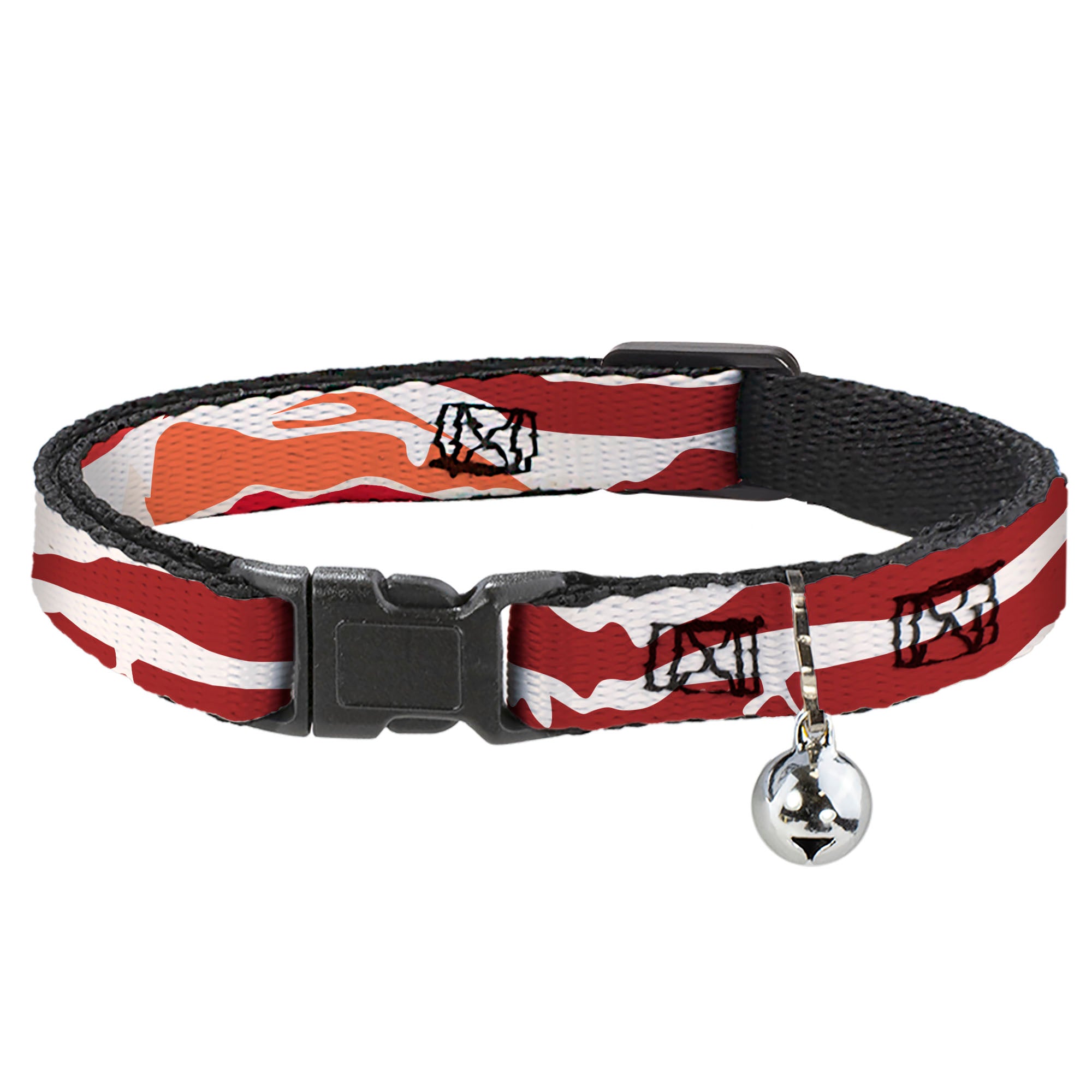 Cat Collar Breakaway - Bacon CLOSE-UP Breakaway Cat Collars Buckle-Down