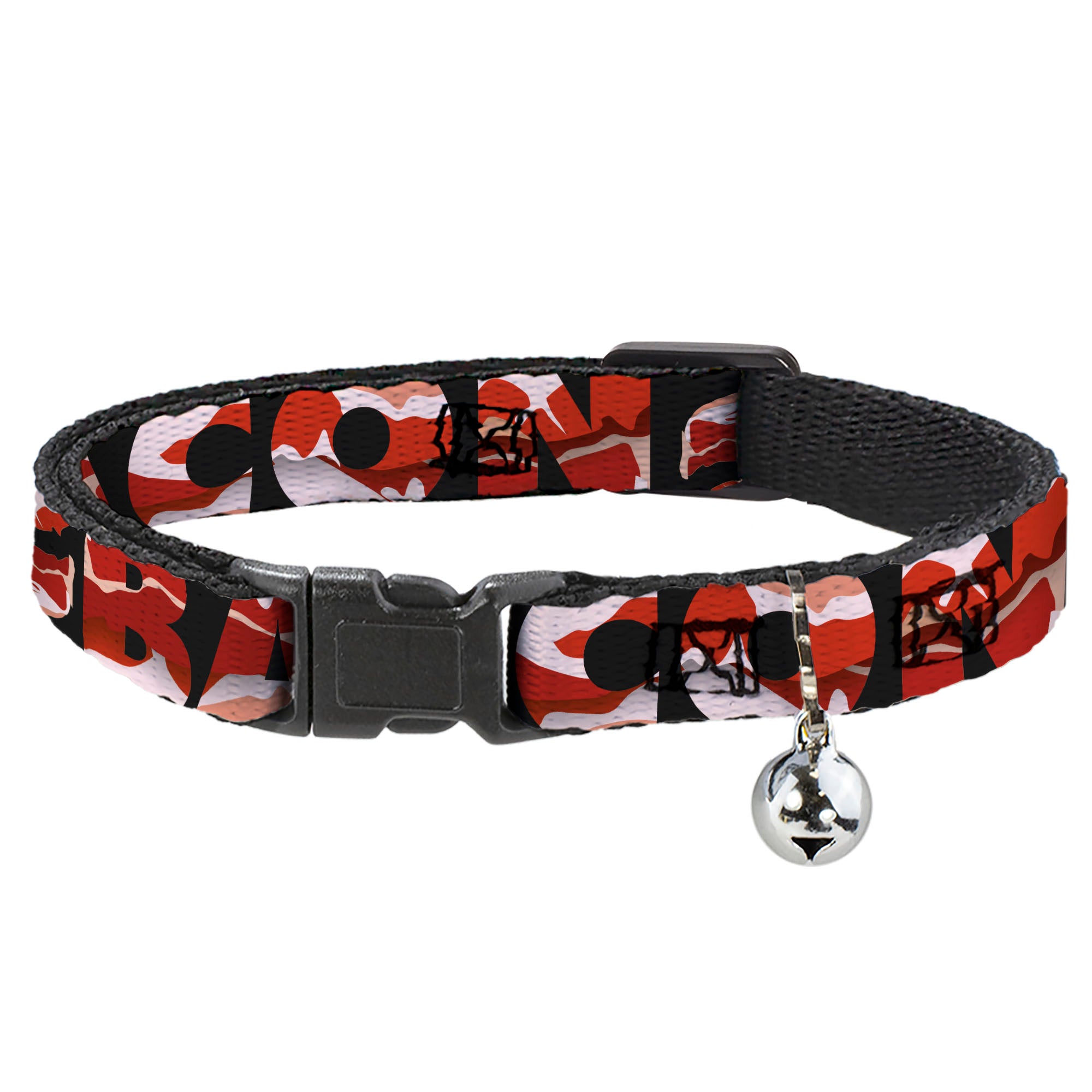 Cat Collar Breakaway - Bacon w Text1 Breakaway Cat Collars Buckle-Down