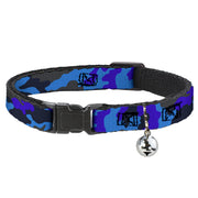 Cat Collar Breakaway - Camo Blue Breakaway Cat Collars Buckle-Down