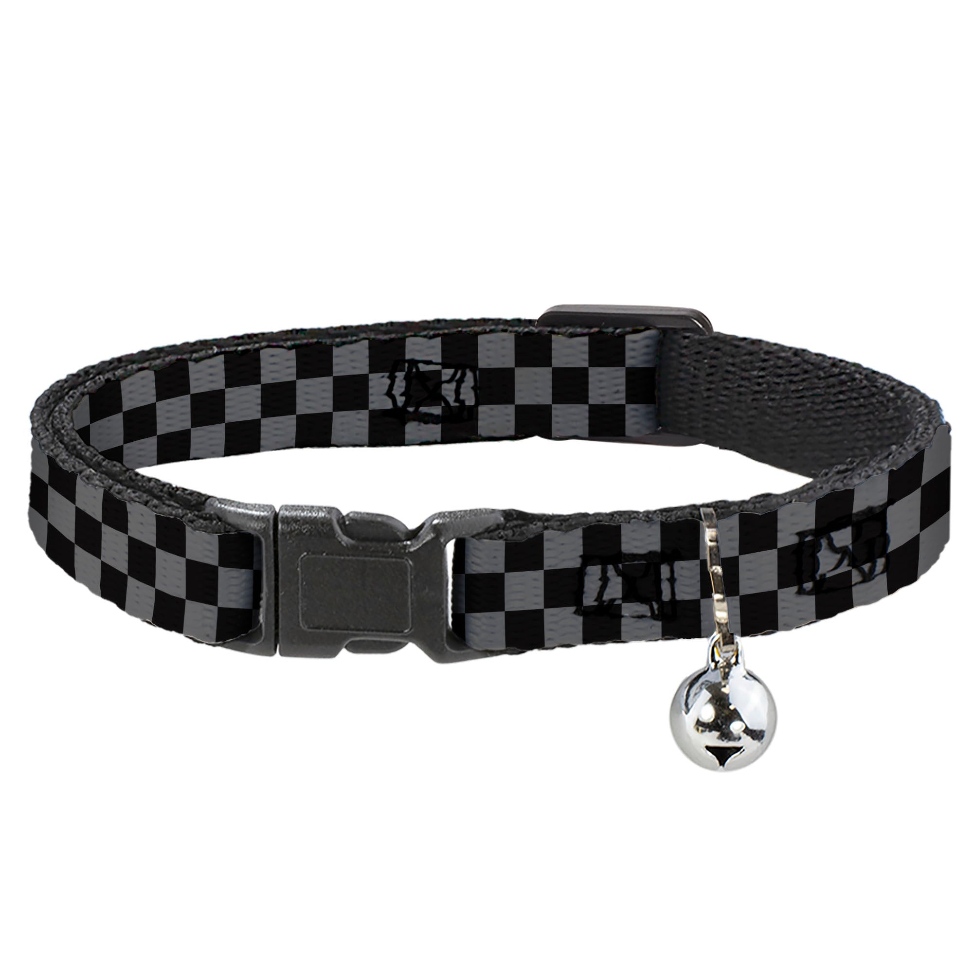 Cat Collar Breakaway - Checker Black Gray Breakaway Cat Collars Buckle-Down