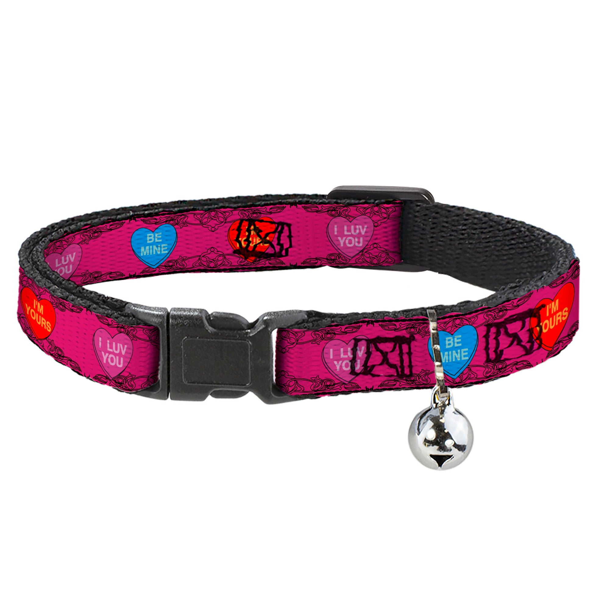 Cat Collar Breakaway - Candy Hearts Breakaway Cat Collars Buckle-Down