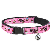 Cat Collar Breakaway - Cupcake Swirls Pink Multi Color Breakaway Cat Collars Buckle-Down