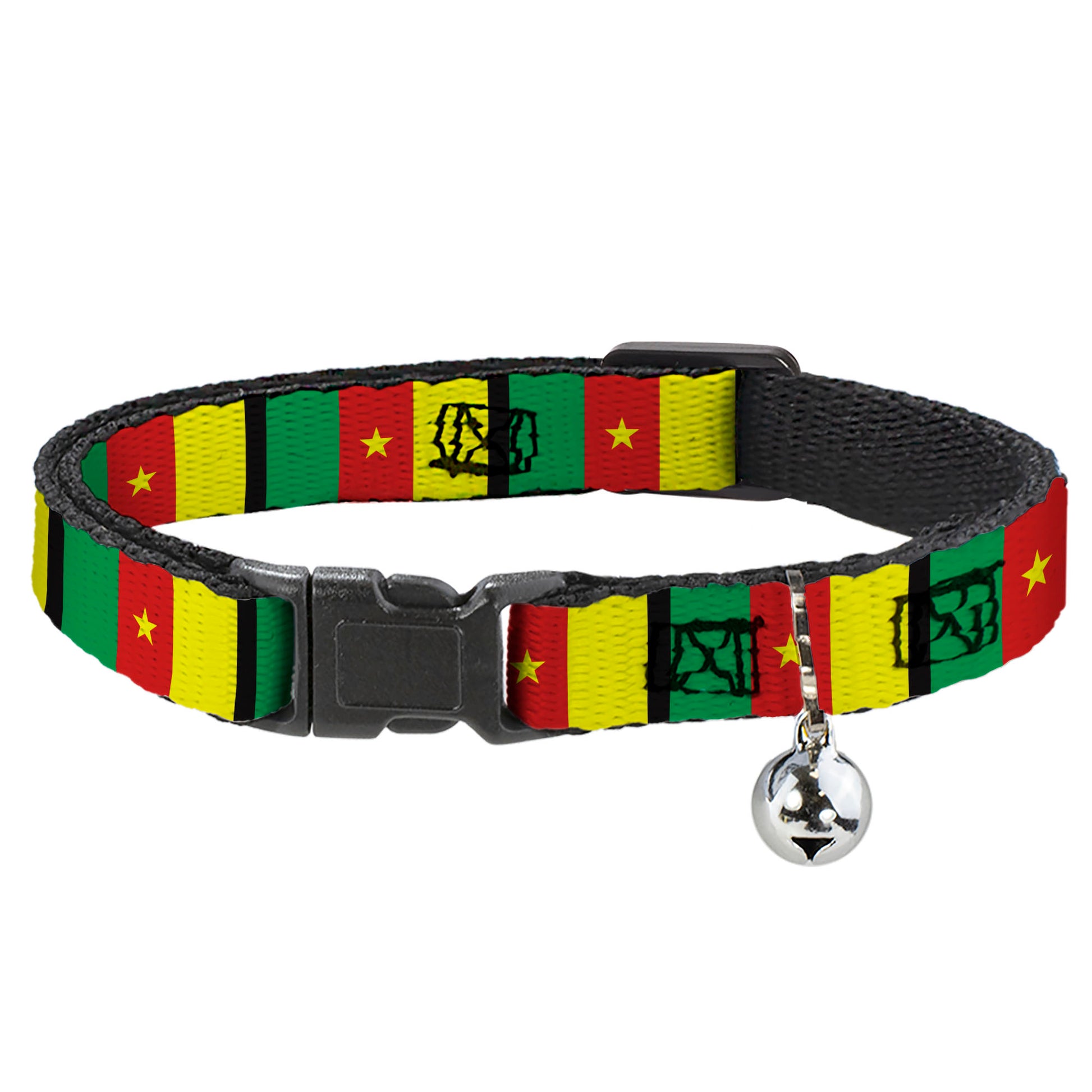 Cat Collar Breakaway - Cameroon Flags Breakaway Cat Collars Buckle-Down