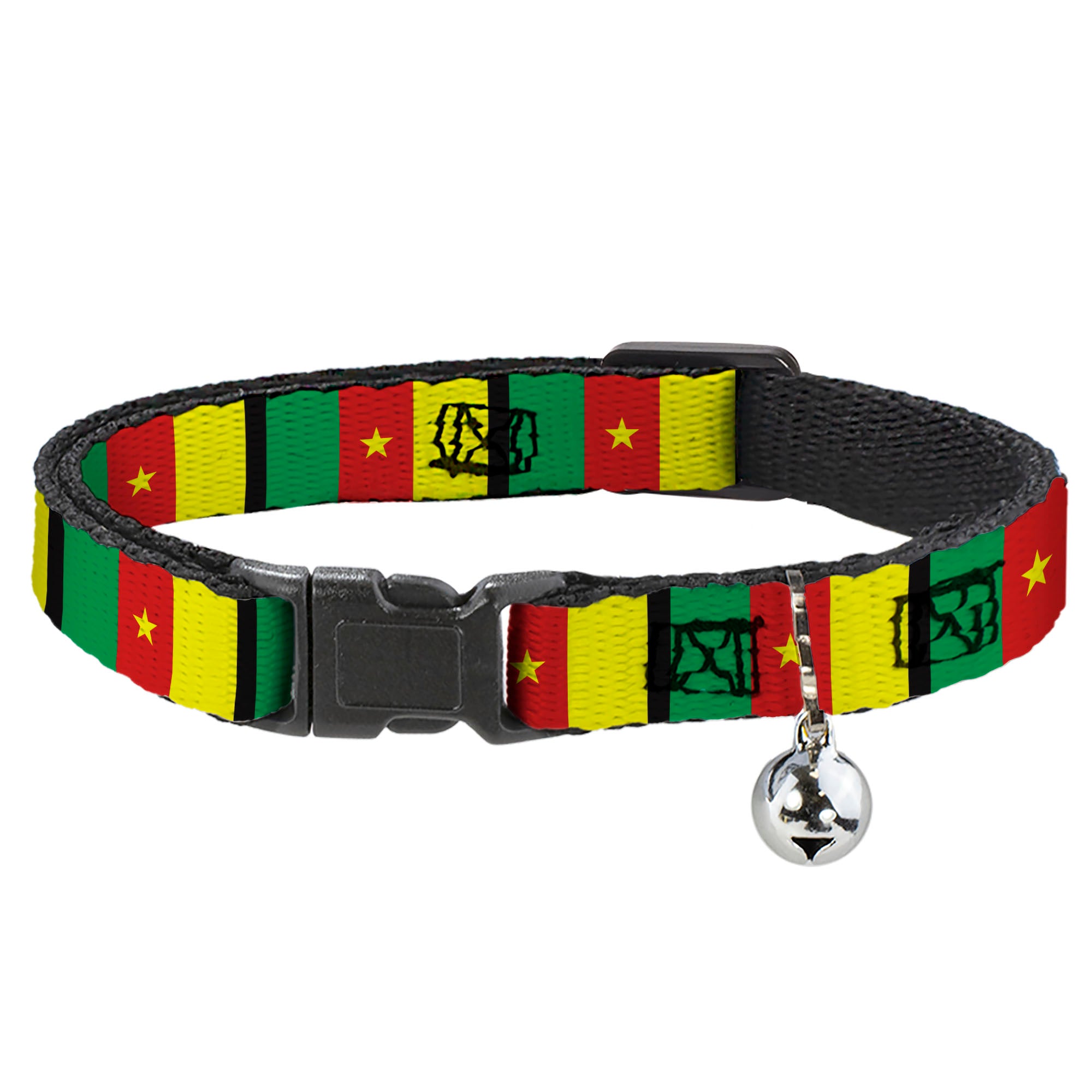 Cat Collar Breakaway - Cameroon Flags Breakaway Cat Collars Buckle-Down