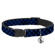 Cat Collar Breakaway - Checker Black Royal 288C Breakaway Cat Collars Buckle-Down