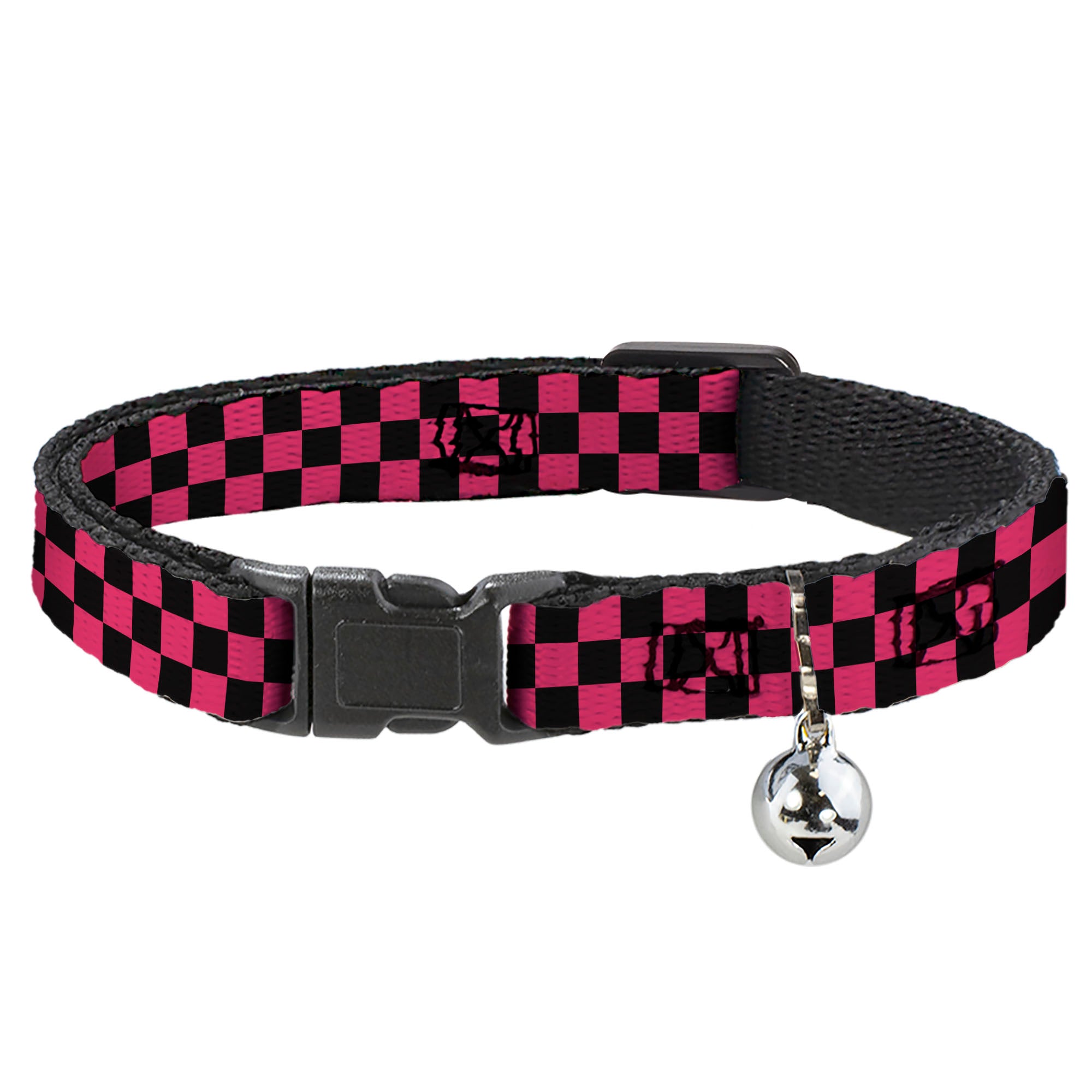 Cat Collar Breakaway - Checker Black Honeysuckle Red Breakaway Cat Collars Buckle-Down