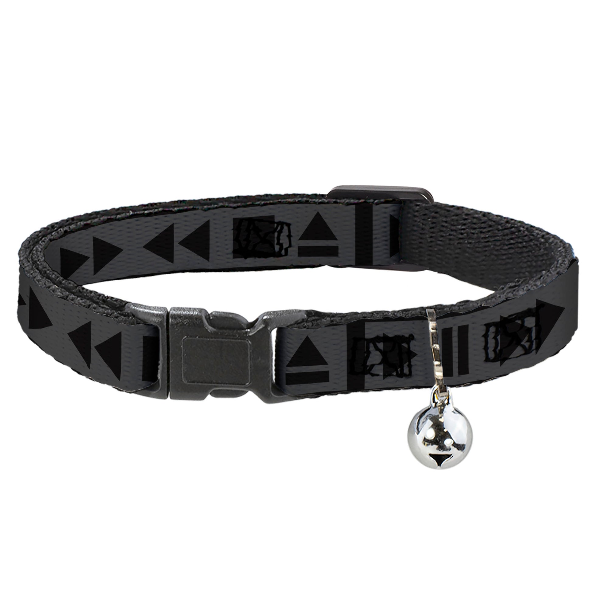 Cat Collar Breakaway - Control Buttons Black Gray Breakaway Cat Collars Buckle-Down