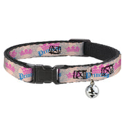 Cat Collar Breakaway - Crown Princess Oval Baby Pink Baby Blue Breakaway Cat Collars Buckle-Down