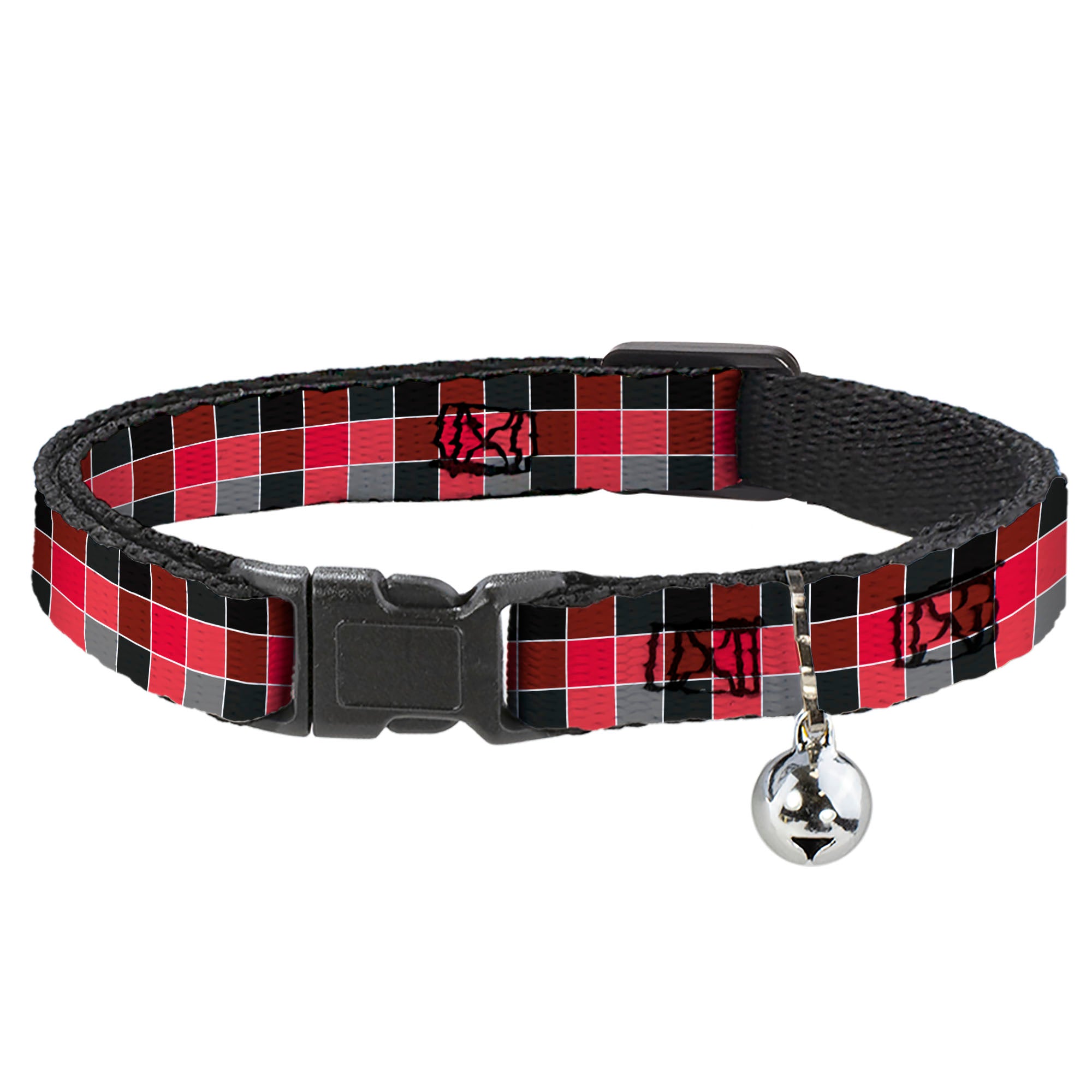 Cat Collar Breakaway - Checker Mosaic Red Breakaway Cat Collars Buckle-Down