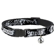 Cat Collar Breakaway - Death or Glory Black White Breakaway Cat Collars Buckle-Down
