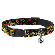 Cat Collar Breakaway - Death or Glory CLOSE-UP Black Breakaway Cat Collars Buckle-Down