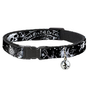 Cat Collar Breakaway - Dead Men Tell No Tales Black White Breakaway Cat Collars Buckle-Down