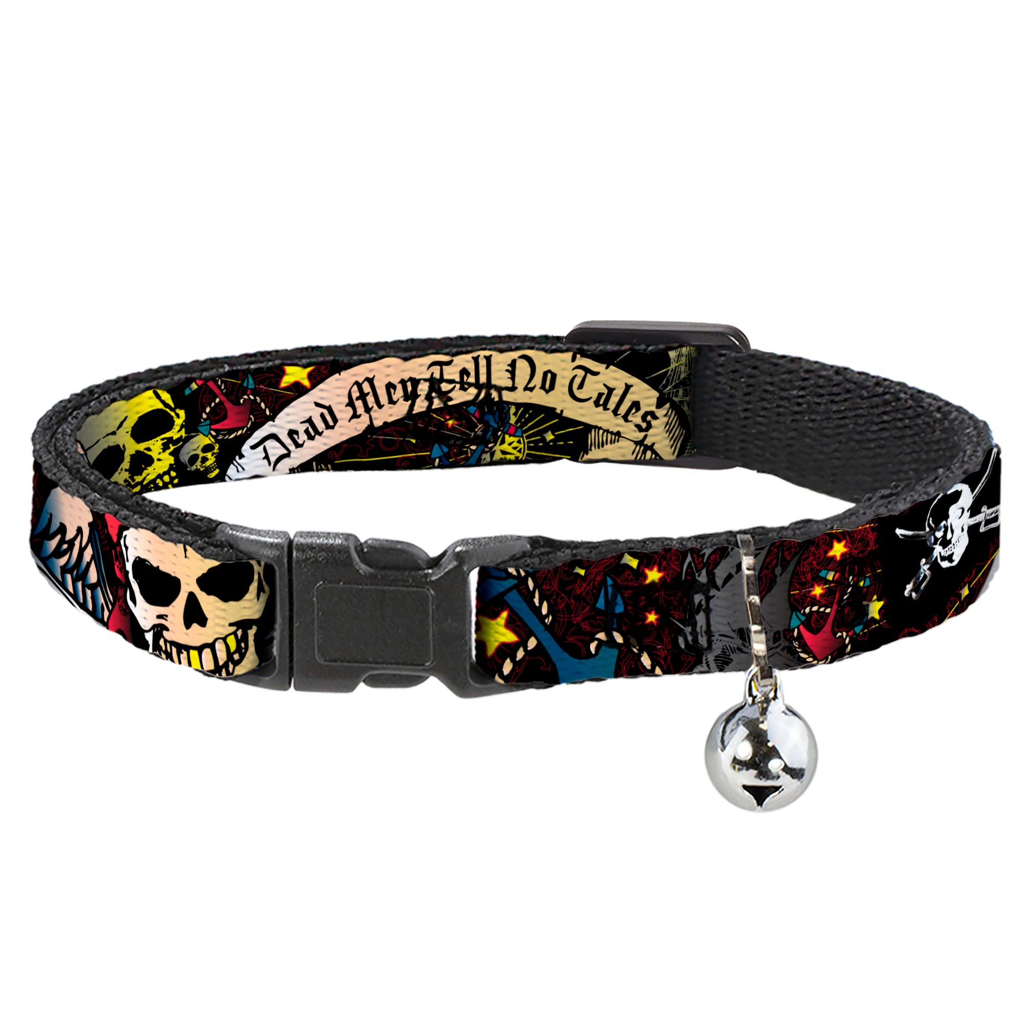 Cat Collar Breakaway - Dead Men Tell No Tales Black Breakaway Cat Collars Buckle-Down