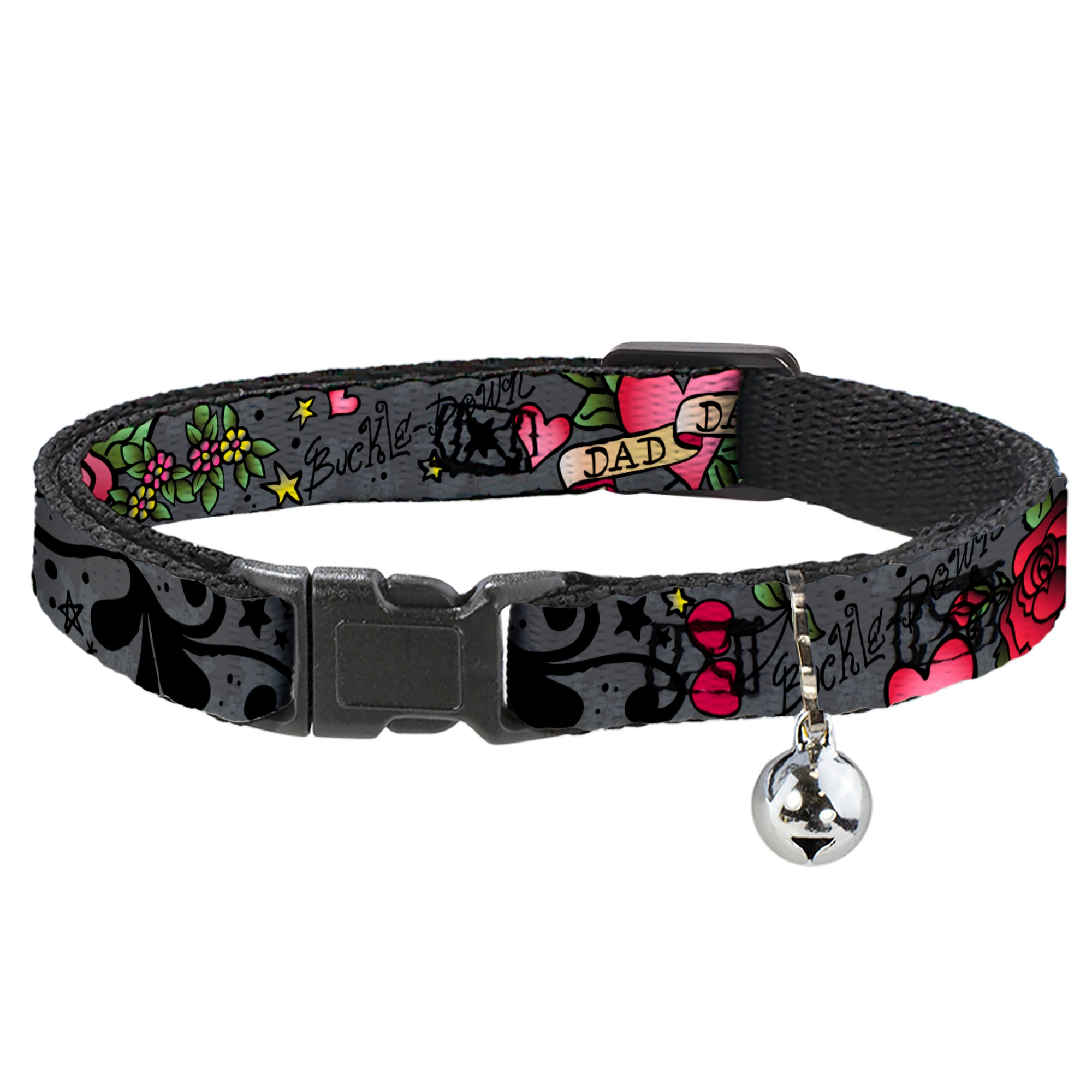 Cat Collar Breakaway - Dad & Dad Gray Breakaway Cat Collars Buckle-Down