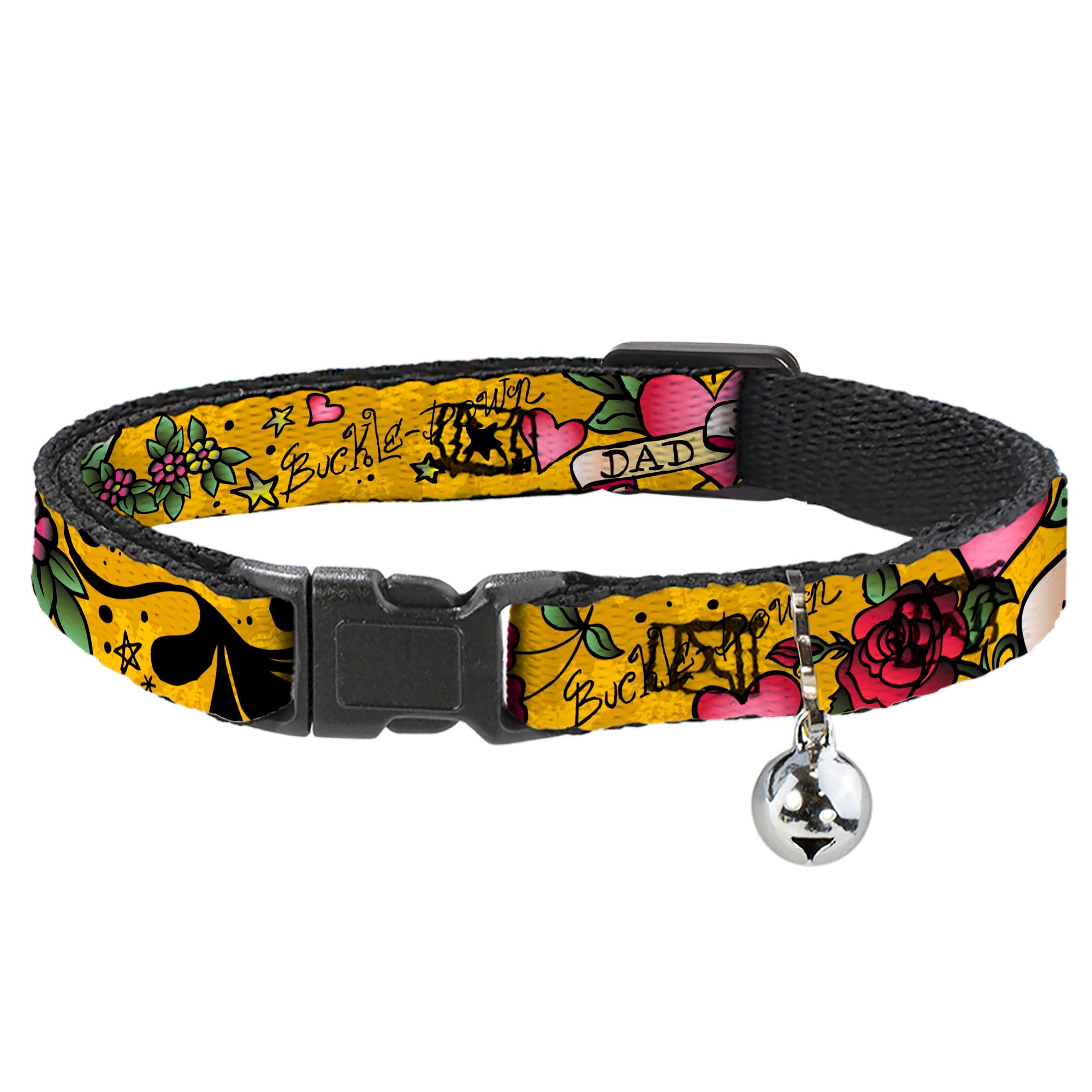Cat Collar Breakaway - Dad & Dad Yellow Breakaway Cat Collars Buckle-Down