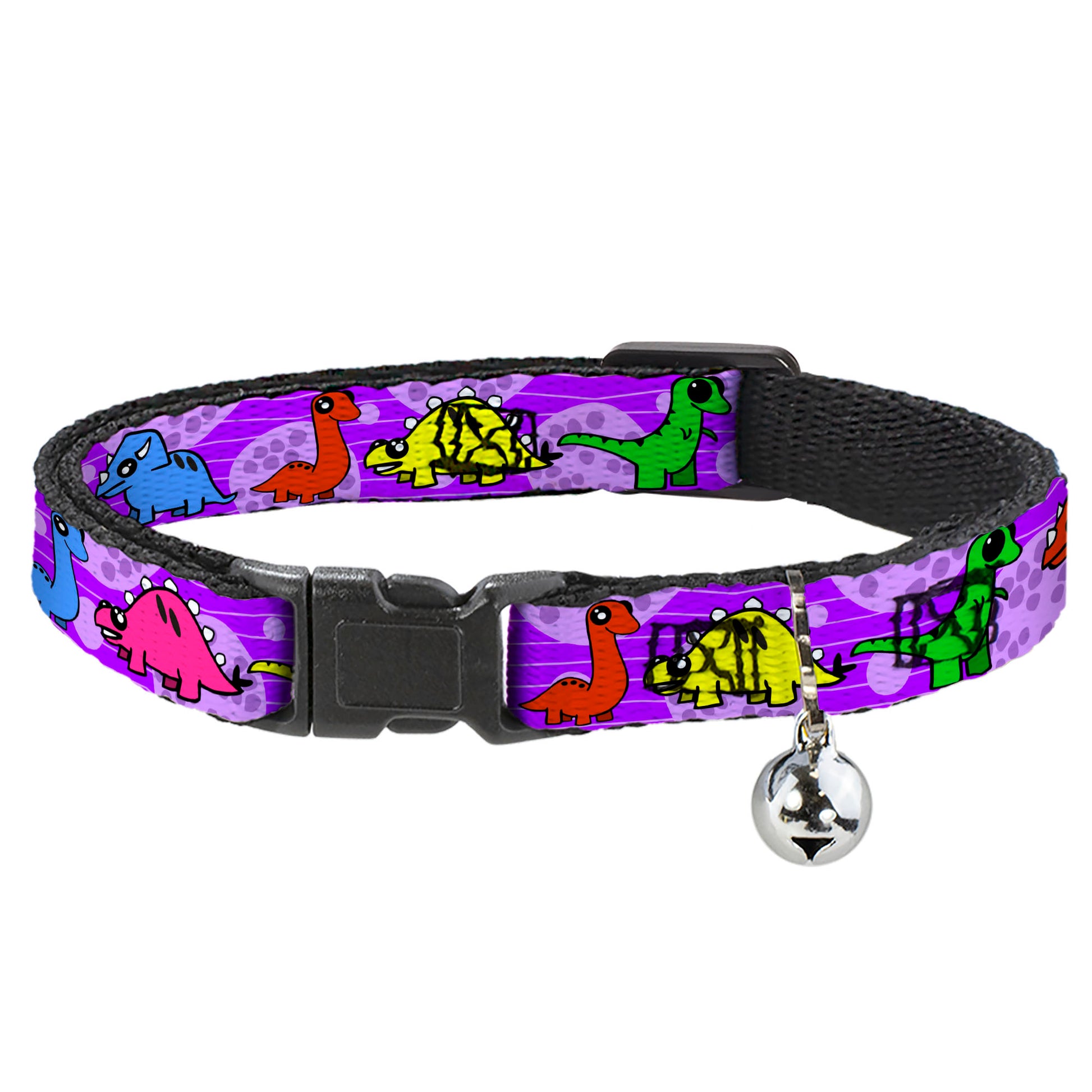 Cat Collar Breakaway - Dinosaur Cartoon Breakaway Cat Collars Buckle-Down