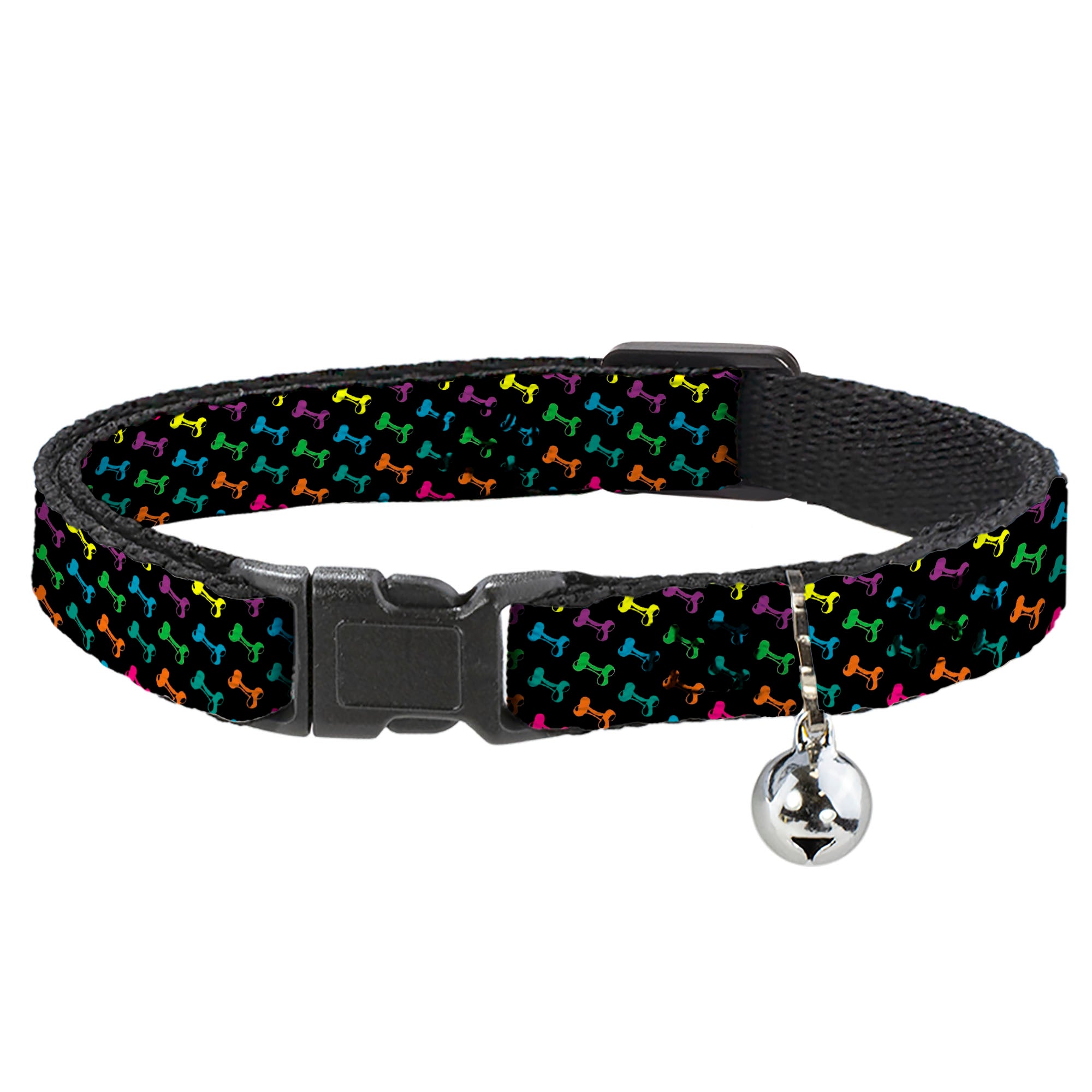 Cat Collar Breakaway - Dog Bone Black Multi Color Breakaway Cat Collars Buckle-Down