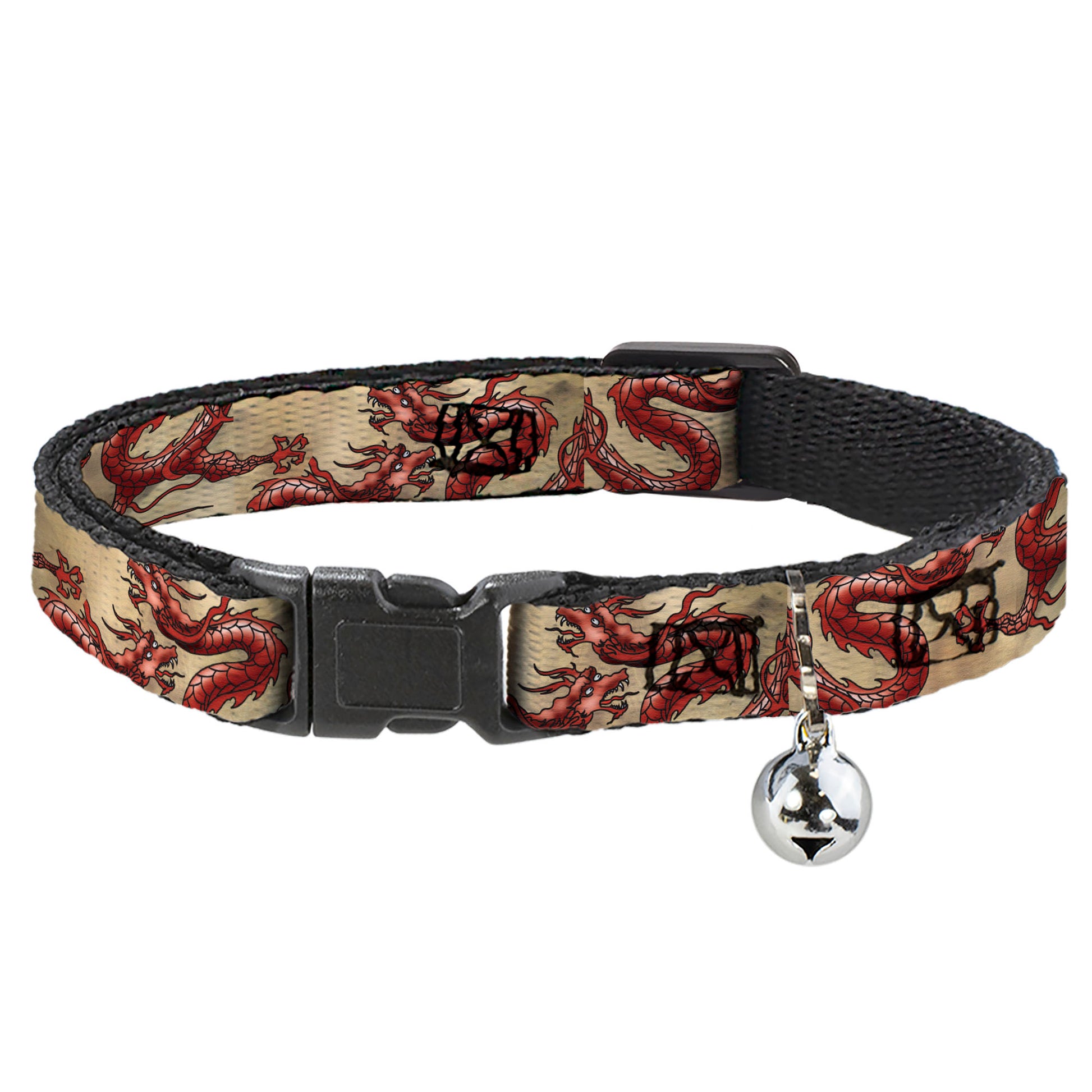 Cat Collar Breakaway - Dragons Tan Breakaway Cat Collars Buckle-Down