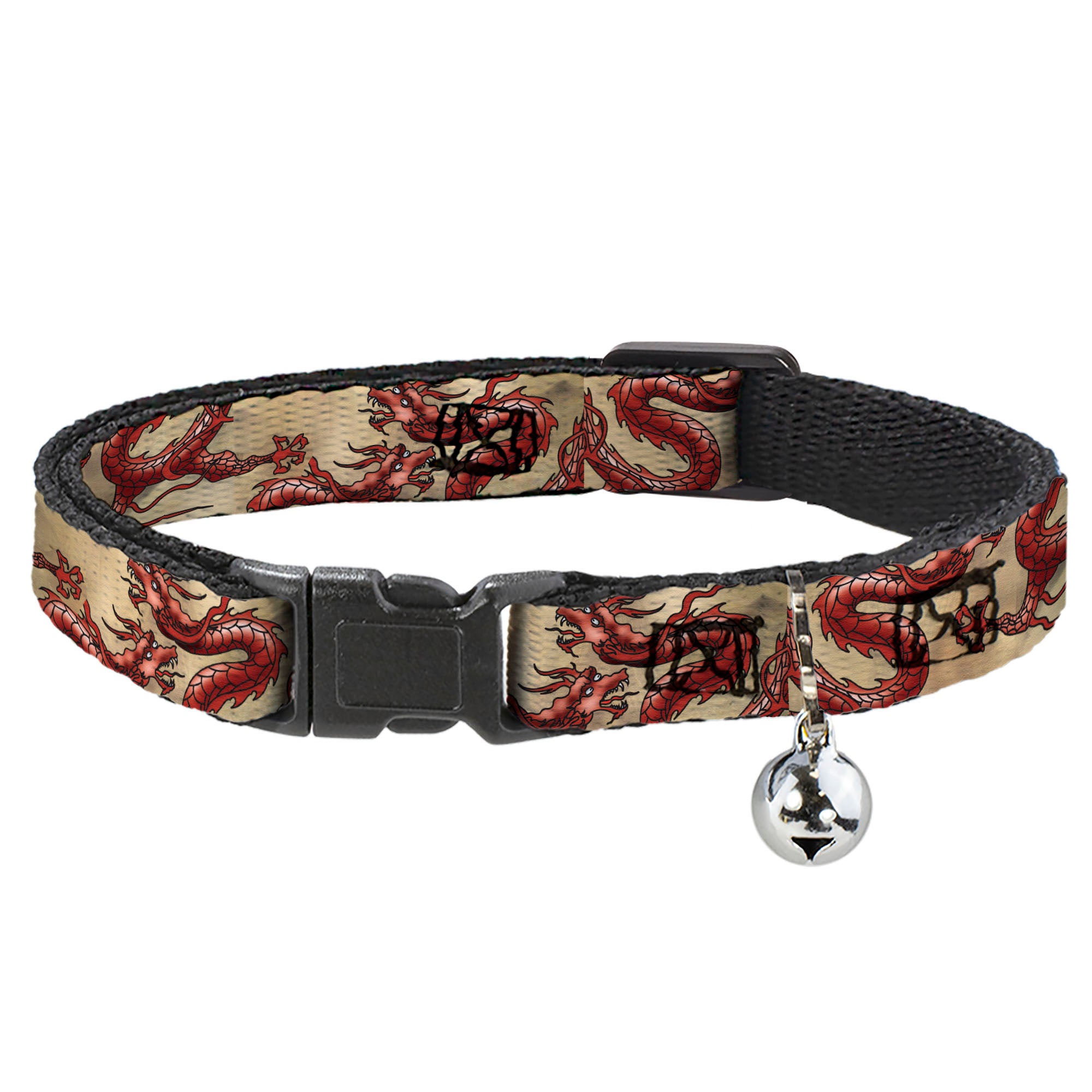 Cat Collar Breakaway - Dragons Tan Breakaway Cat Collars Buckle-Down