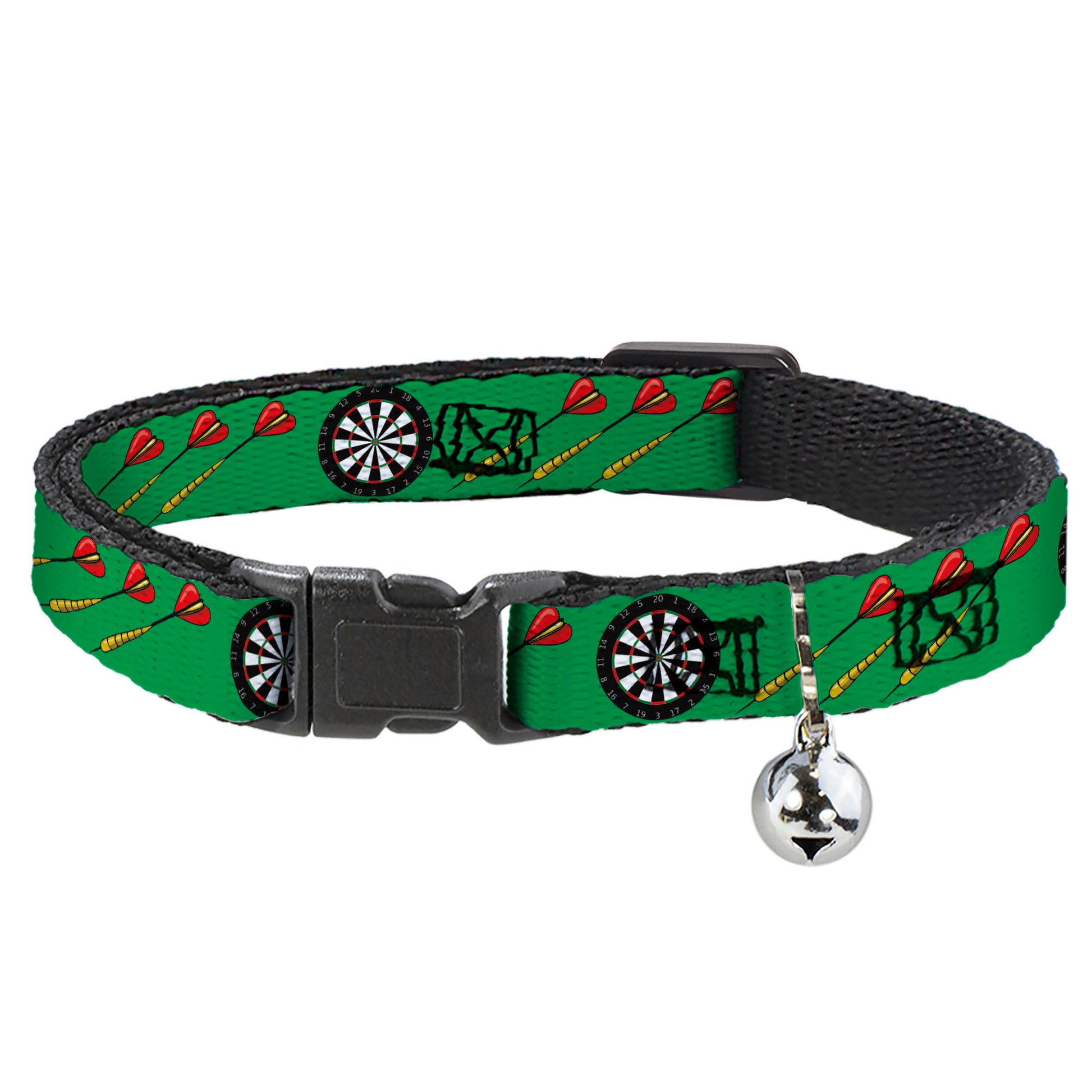 Cat Collar Breakaway - Darts Green Multi Color Breakaway Cat Collars Buckle-Down