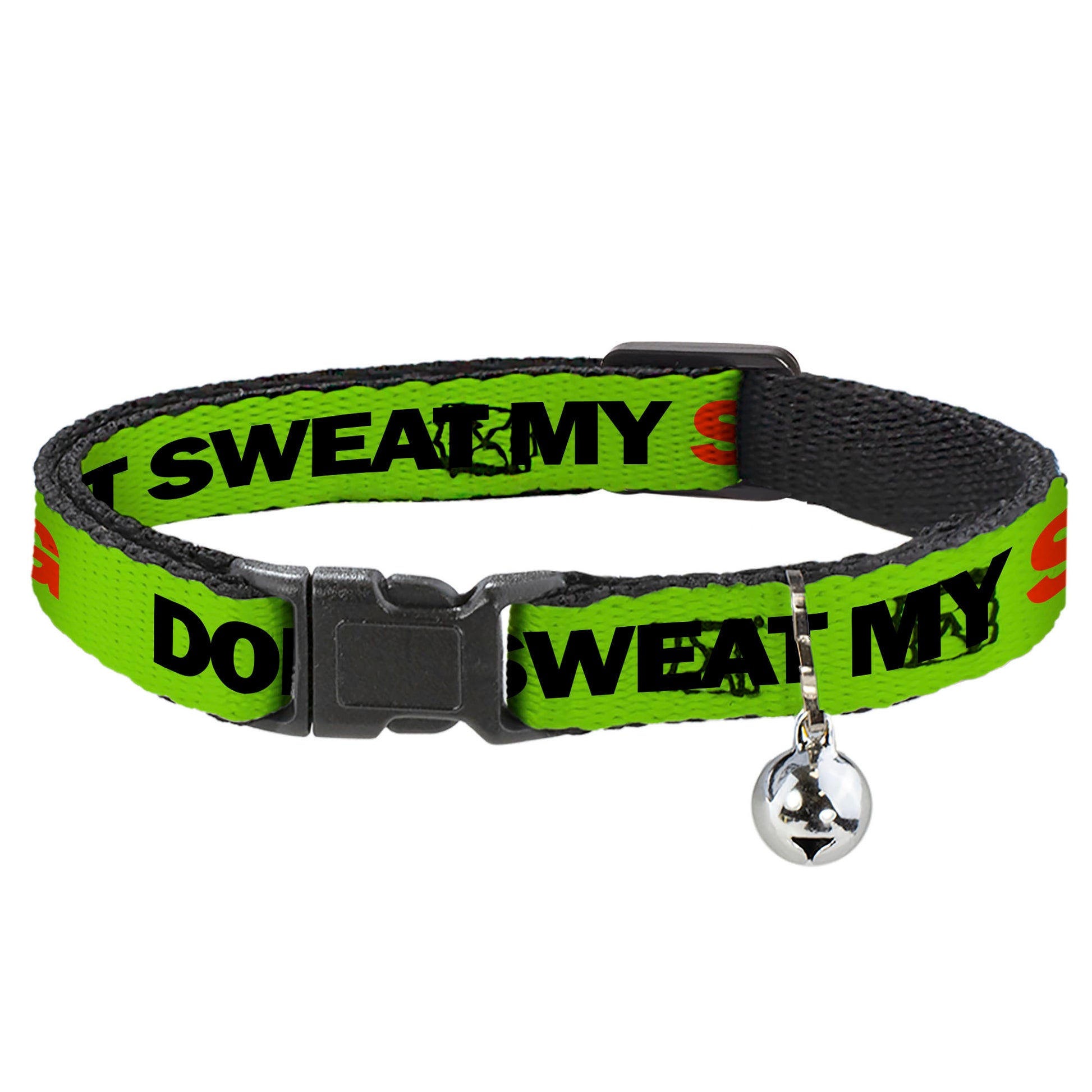 Cat Collar Breakaway - DON'T SWEAT MY SWAG Neon Green Black Red Breakaway Cat Collars Buckle-Down