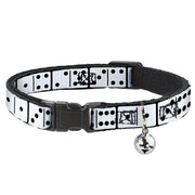 Cat Collar Breakaway - Dominos Black White Black Breakaway Cat Collars Buckle-Down