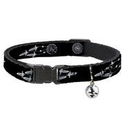 Cat Collar Breakaway with Bell - Dream Catcher Black White Breakaway Cat Collars Buckle-Down