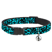 Cat Collar Breakaway - Eighties 1 Blue Black Breakaway Cat Collars Buckle-Down