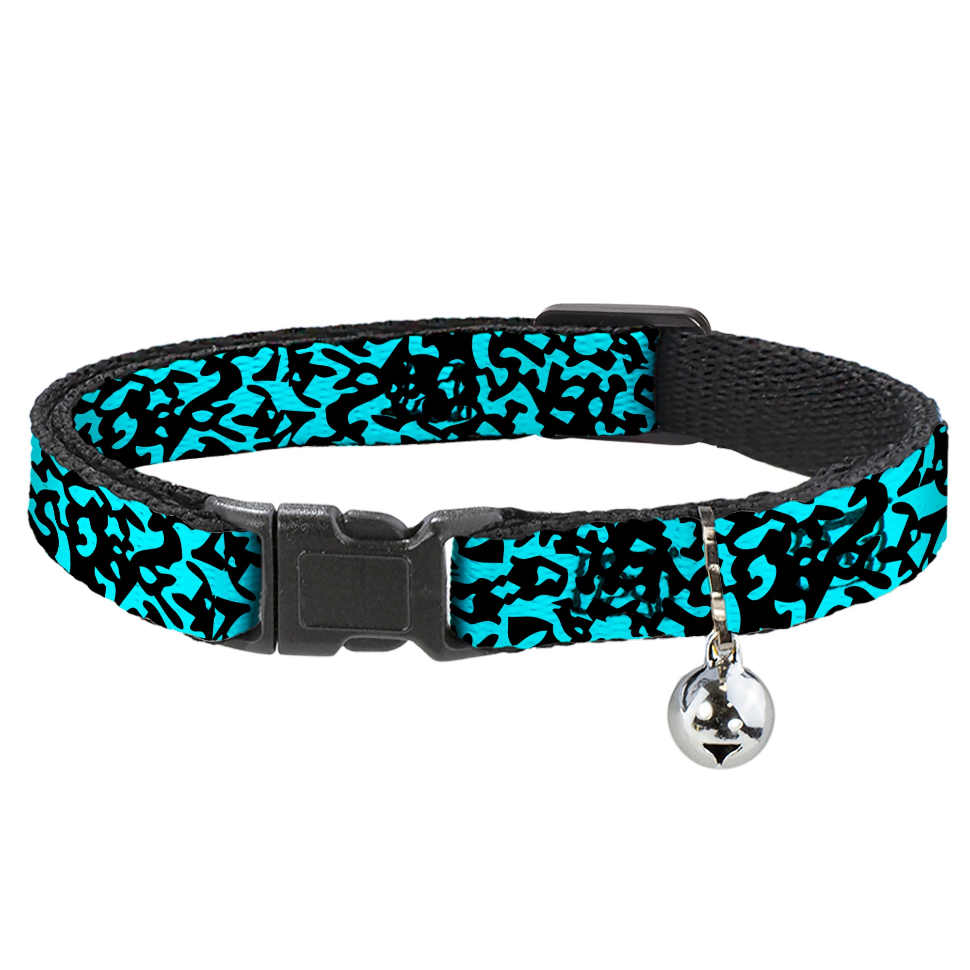 Cat Collar Breakaway - Eighties 1 Blue Black Breakaway Cat Collars Buckle-Down