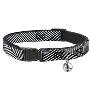 Cat Collar Breakaway - Eighties 7 Black White Breakaway Cat Collars Buckle-Down