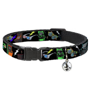 Cat Collar Breakaway - Eighties Arcade Black Breakaway Cat Collars Buckle-Down