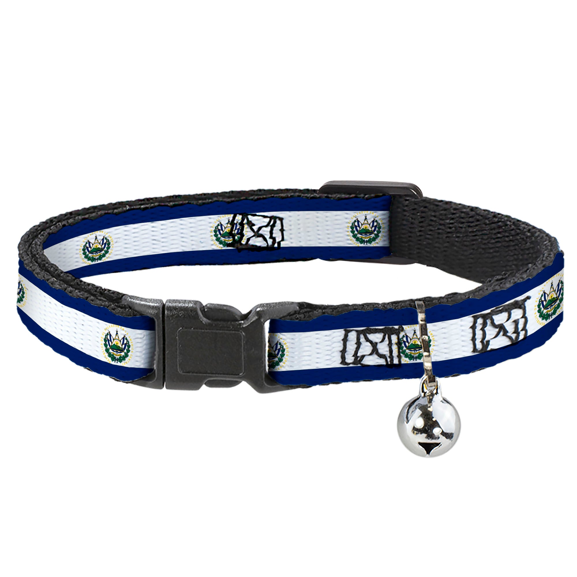 Cat Collar Breakaway - El Salvador Flag Breakaway Cat Collars Buckle-Down