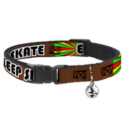 Cat Collar Breakaway - EAT SLEEP SKATE Brown Rasta Burst Breakaway Cat Collars Buckle-Down