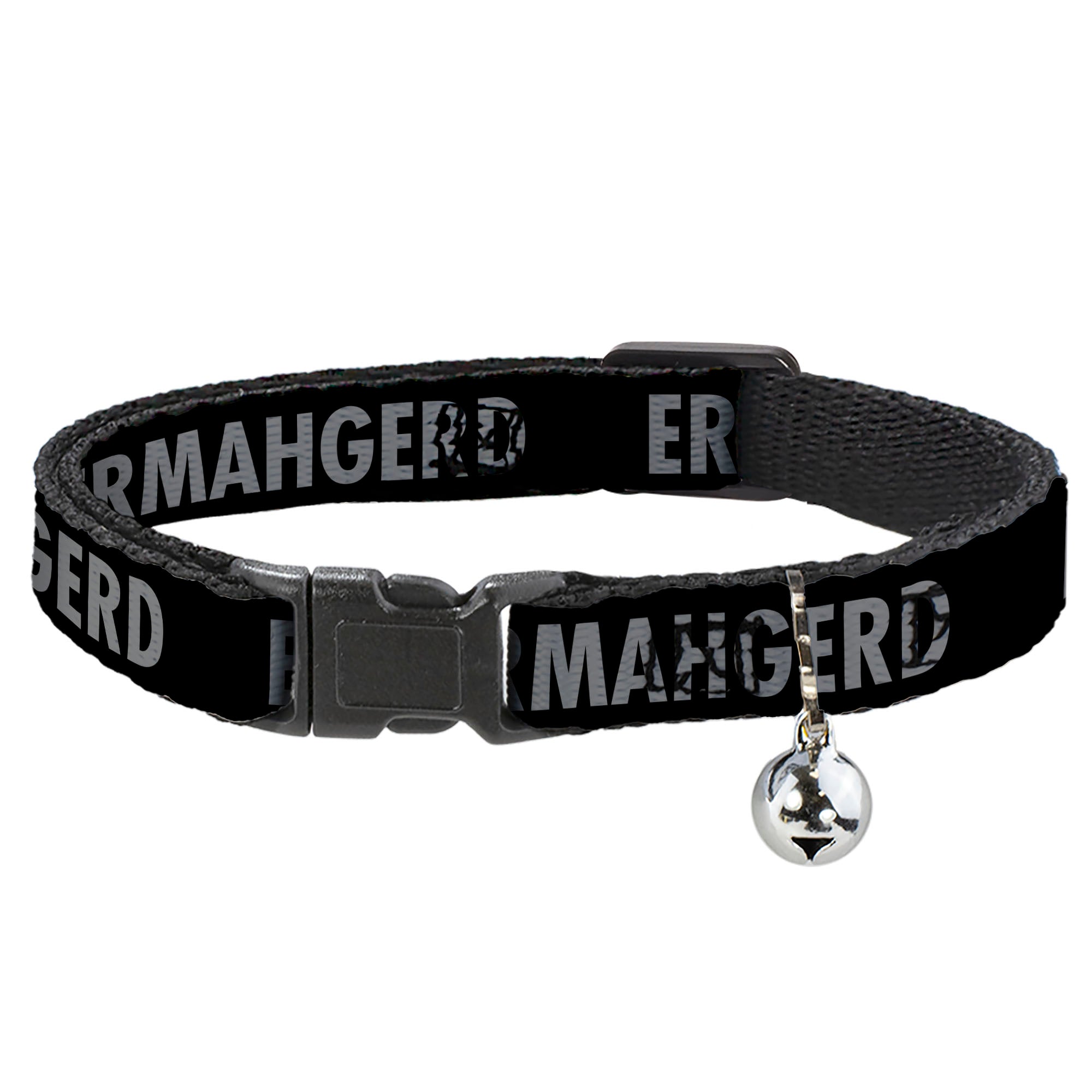 Cat Collar Breakaway - ERMAHGERD! Black Gray Breakaway Cat Collars Buckle-Down
