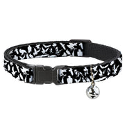 Cat Collar Breakaway - Eagle Silhouettes Scattered Black White Breakaway Cat Collars Buckle-Down