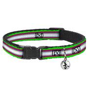 Cat Collar Breakaway - Fish Tail Fuchsia Black White Breakaway Cat Collars Buckle-Down