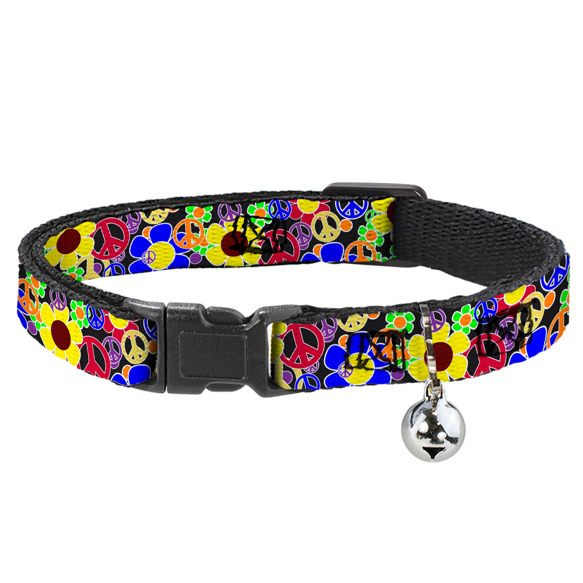 Cat Collar Breakaway - Flower Peace Power Breakaway Cat Collars Buckle-Down