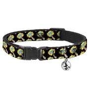 Cat Collar Breakaway - Fist Pump Black Yellow Breakaway Cat Collars Buckle-Down