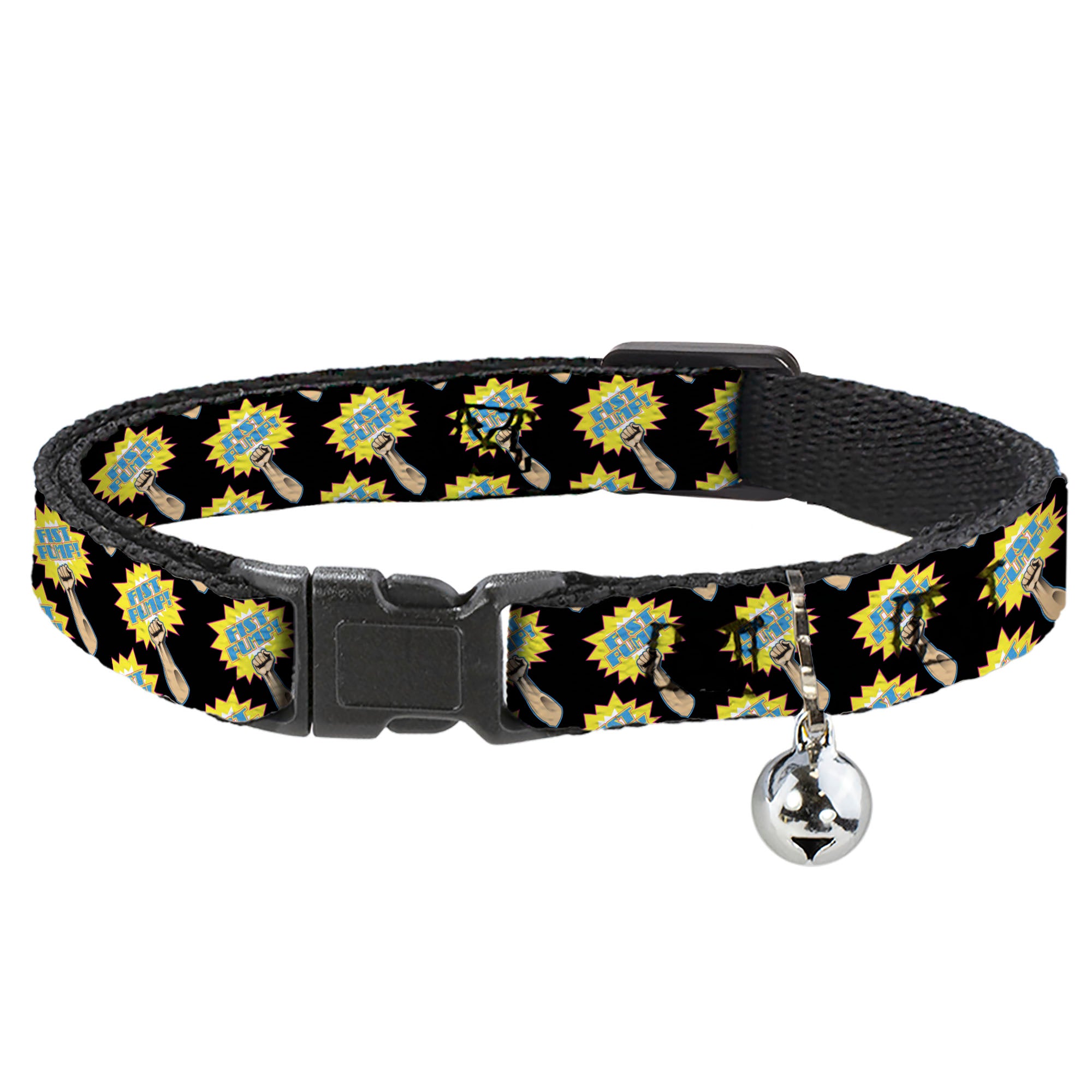 Cat Collar Breakaway - Fist Pump Black Yellow Breakaway Cat Collars Buckle-Down