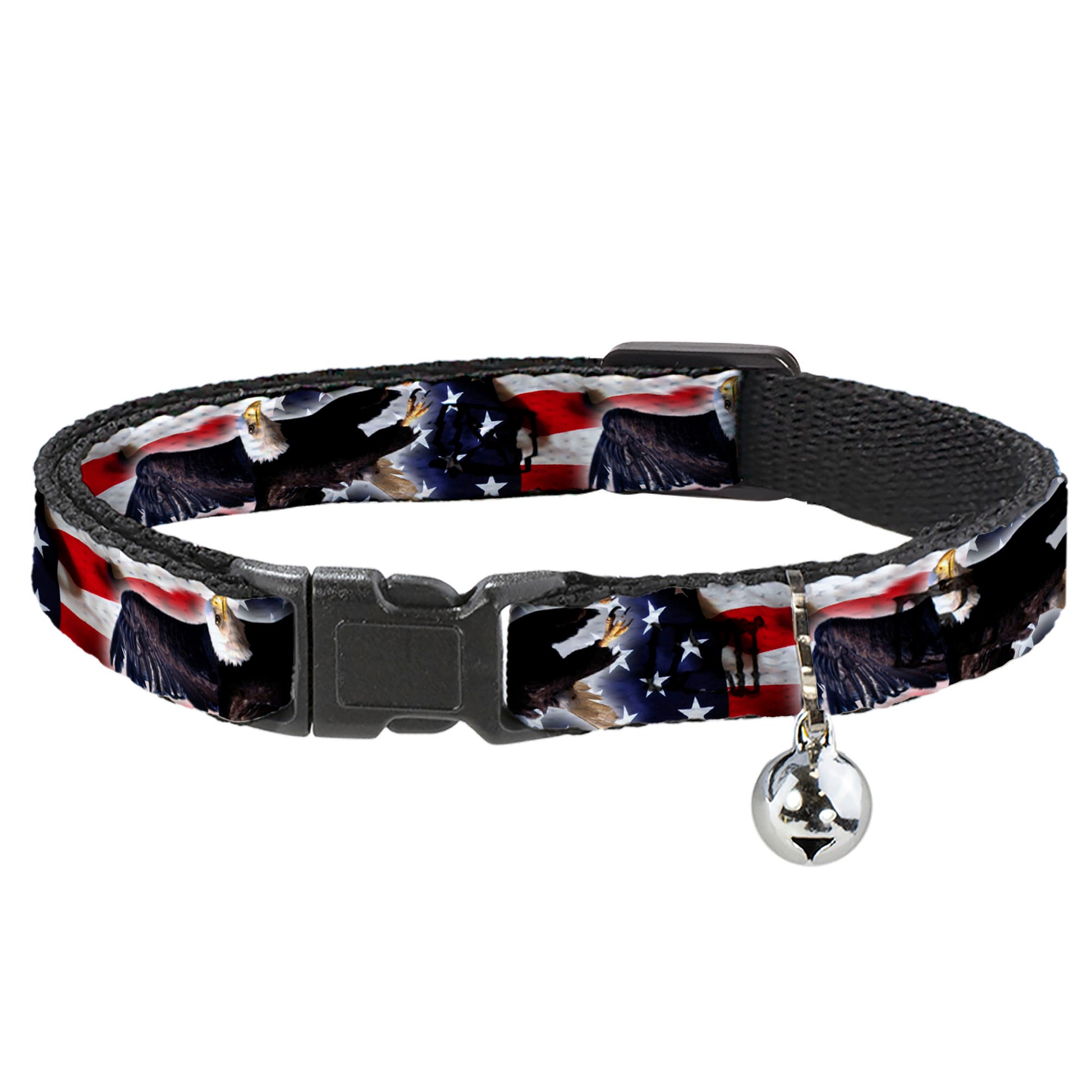 Cat Collar Breakaway - Flying Eagle American Flag Breakaway Cat Collars Buckle-Down