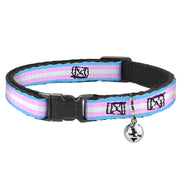 Cat Collar Breakaway - Flag Transgender Baby Blue Baby Pink White Breakaway Cat Collars Buckle-Down