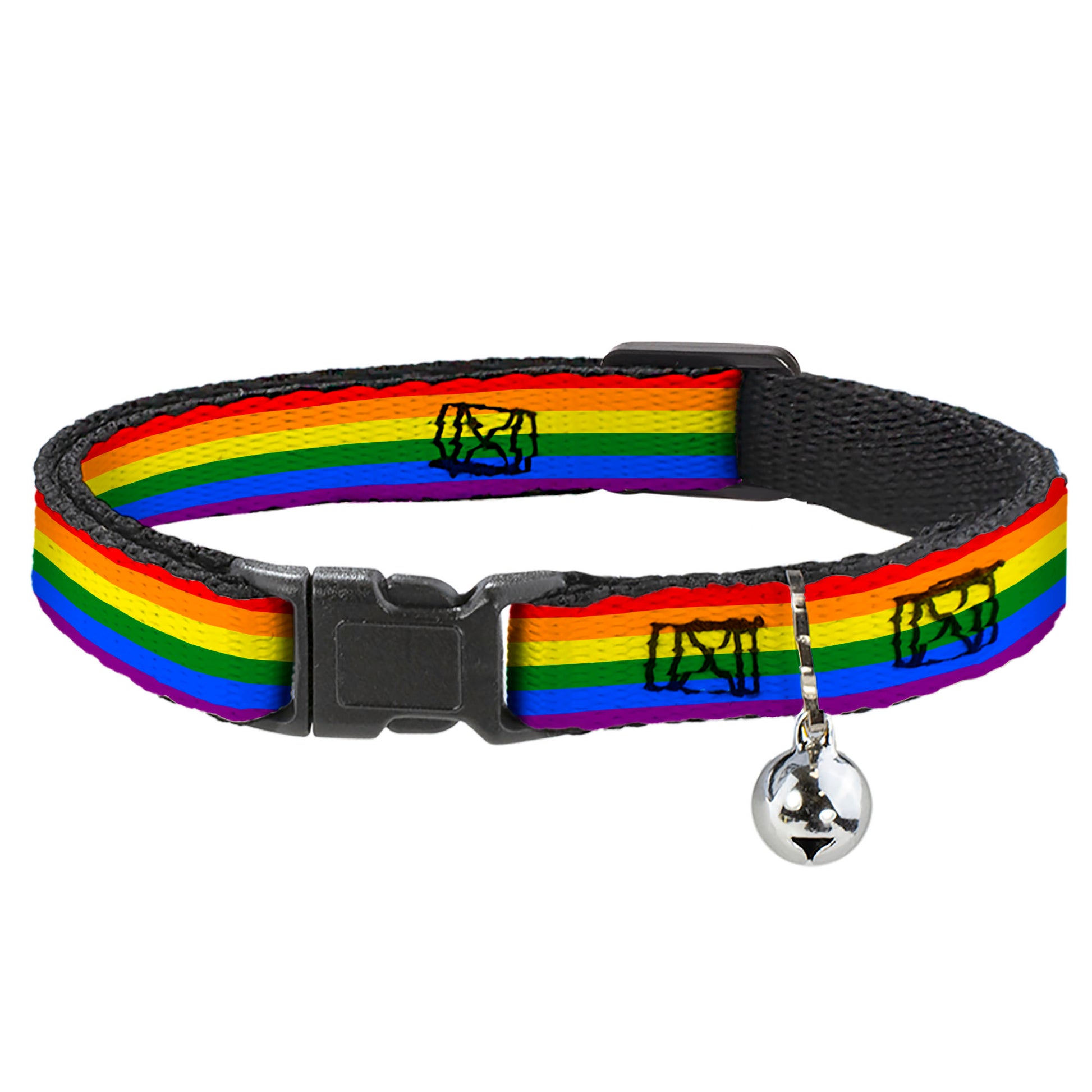 Cat Collar Breakaway - Flag Pride Rainbow Breakaway Cat Collars Buckle-Down