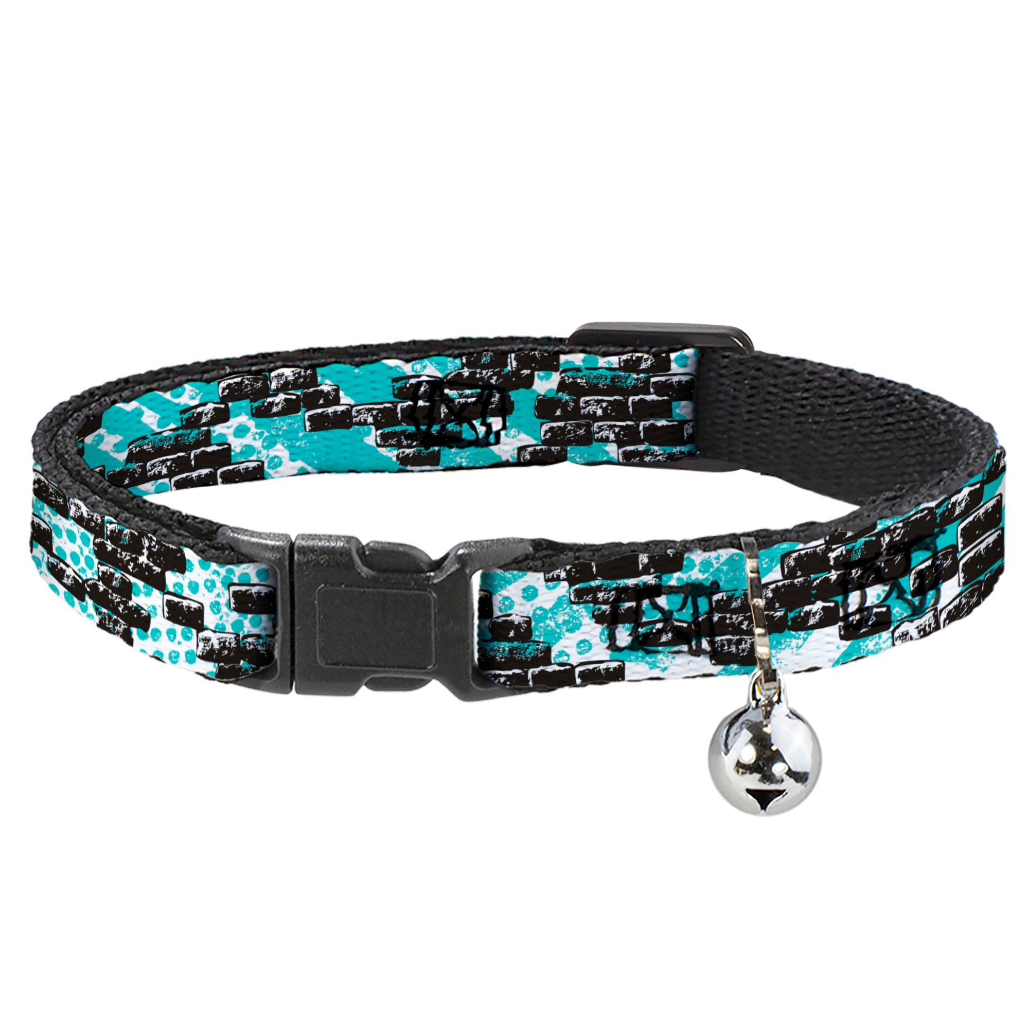 Cat Collar Breakaway - Grunge Bricks Green Breakaway Cat Collars Buckle-Down