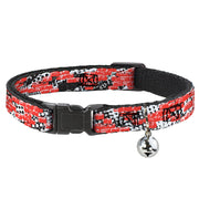Cat Collar Breakaway - Grunge Bricks Orange Breakaway Cat Collars Buckle-Down
